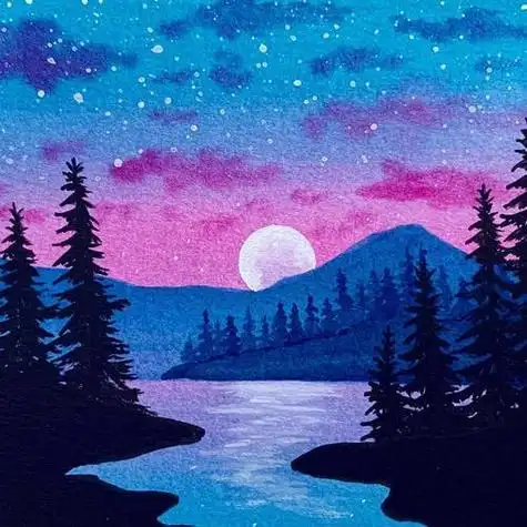 水粉画星空 水粉画星空教程