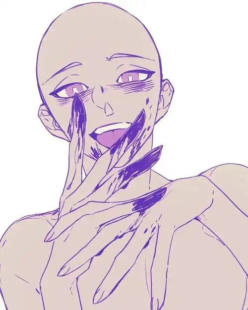 绘画参考病娇系のcp情头绘制模板