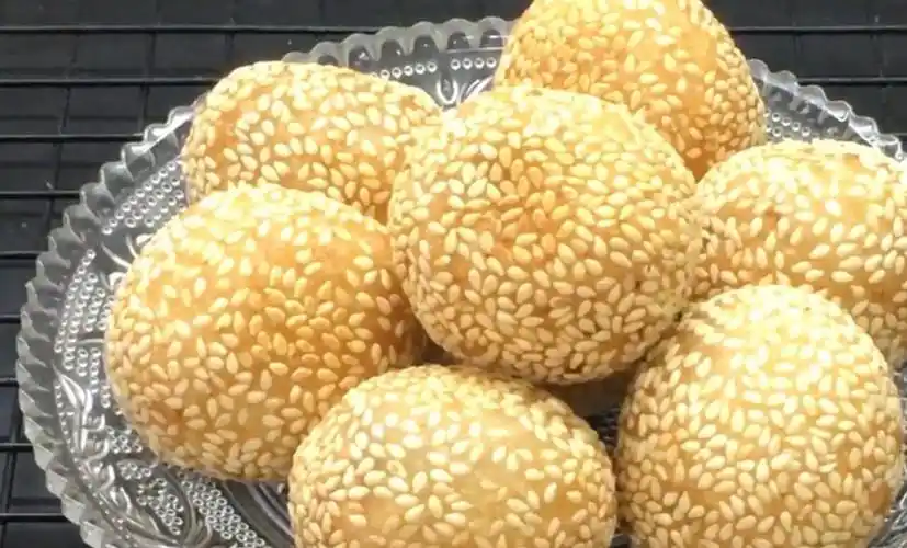 空心麻团,零失败做法,不开裂,不回缩,酥脆香软糯_步骤_面团_小时候