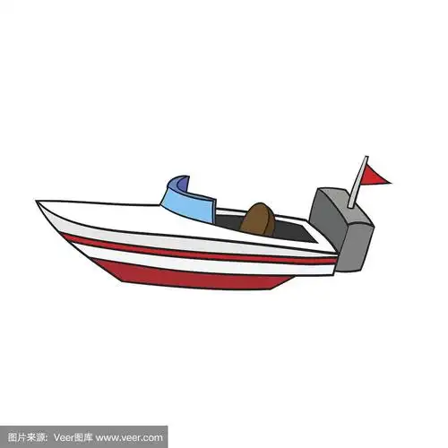 快艇,分离着色,卡通,自然,新加坡