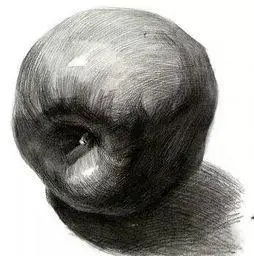 苹果切块素描画法如果这样还画不好苹果就别怪老师了尽力了