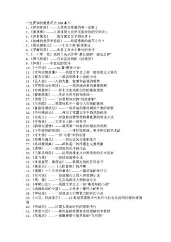 大学生一生要读的100本书 中国文学名著.doc.doc 20页