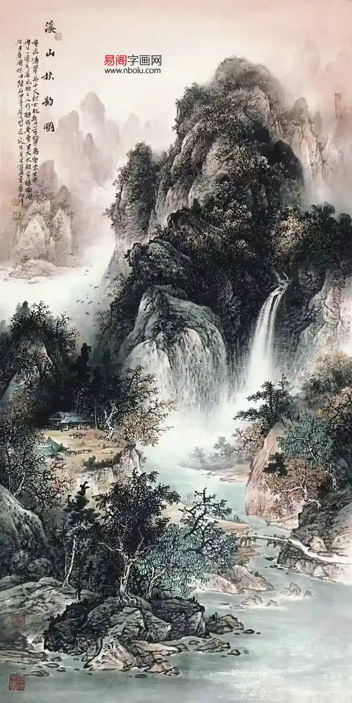 韦华初彩墨山水画赏析:恢弘典雅,灵动氤氲_作品_国画_气势
