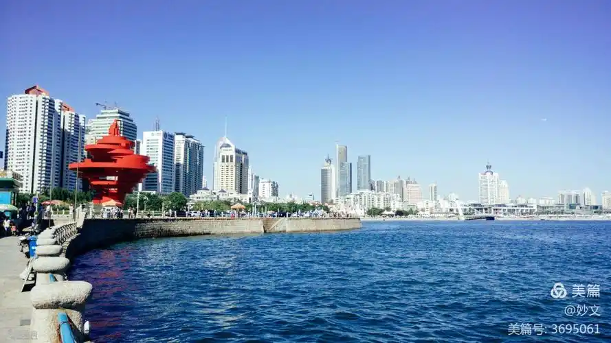 美丽的青岛,金沙滩,五四广场旅游.
