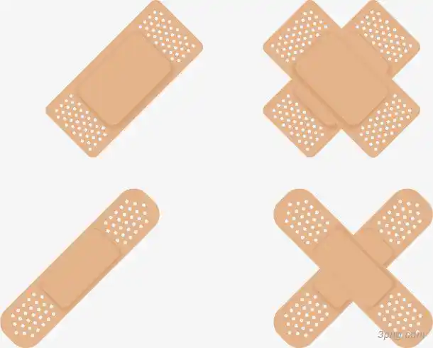 矢量手绘创可贴png素材透明免抠图片卡通手绘