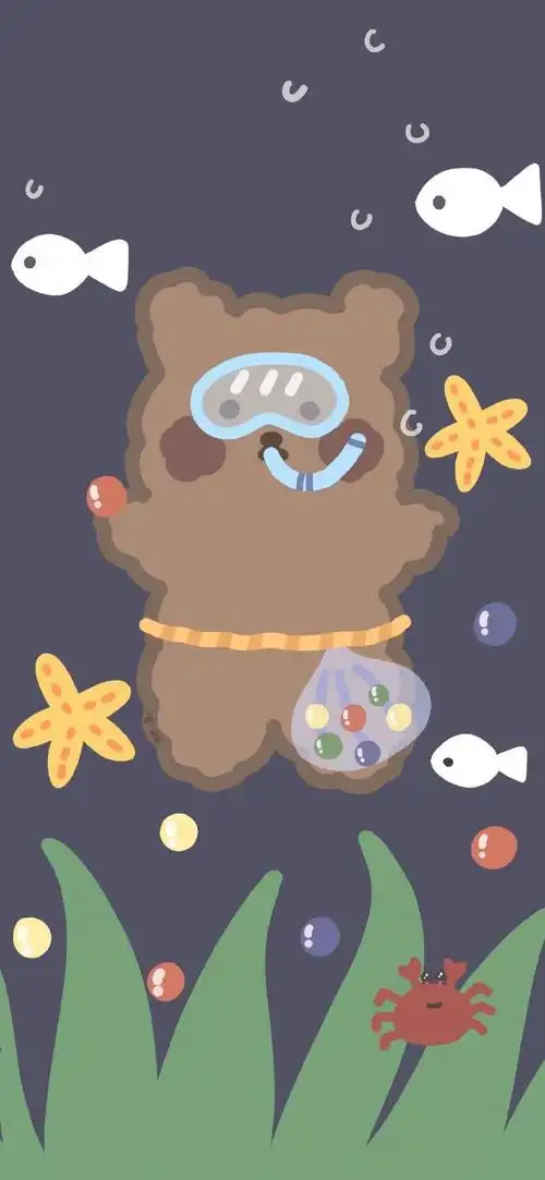 小熊##可爱##可爱壁纸##手机壁纸##手机壁纸无水印##锁屏壁纸