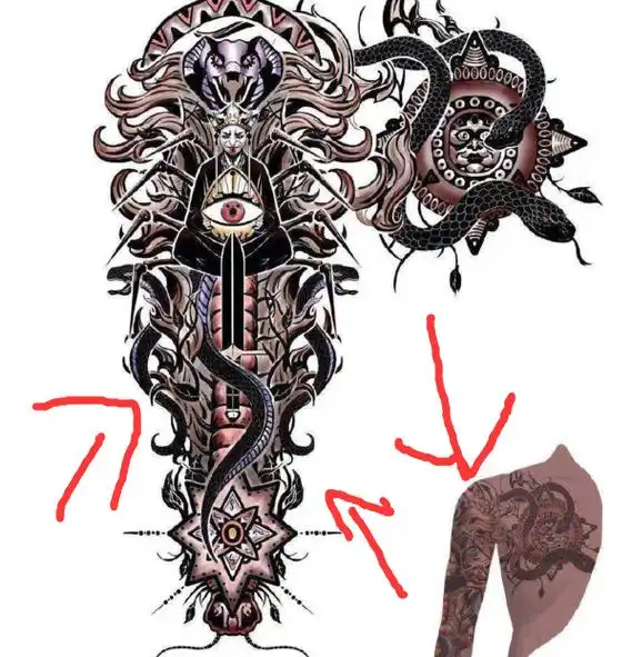 不良人官方公开十二峒纹身设计稿主体由殒生蛊和蛇组成最中心竟是峒主