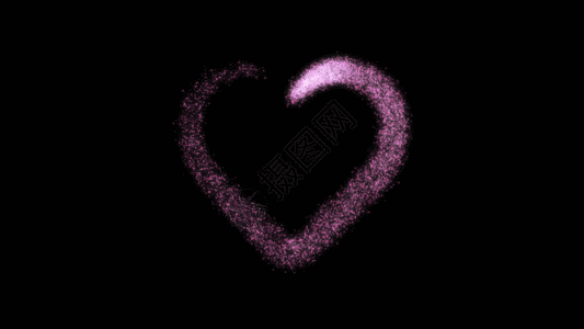 荧光爱心alpha通道4kgif图片素材