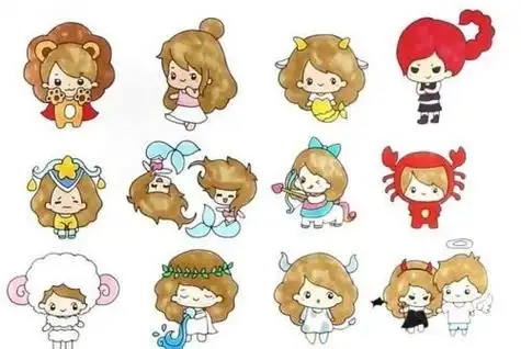 上面为大家带来的是十二星座的卡通动漫形象的绘画教程,重点是对十二