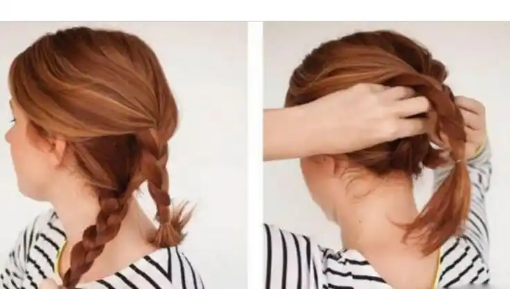 中年盘头发发型扎发法图解 妈妈气质盘发