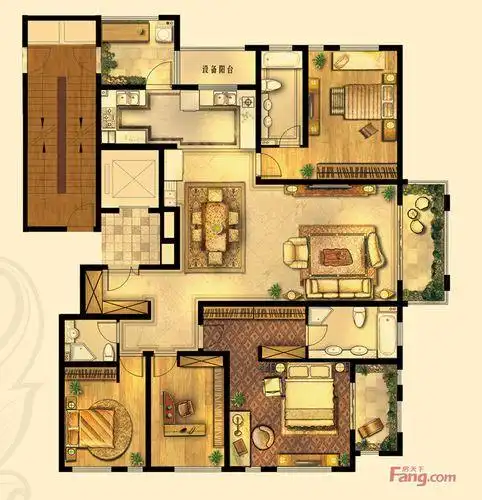 申达林与城200㎡户型图