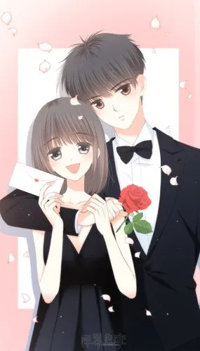 怦然心动漫画系列 江应怜狄淇儿情侣手机壁纸图片_动漫卡通手机壁纸