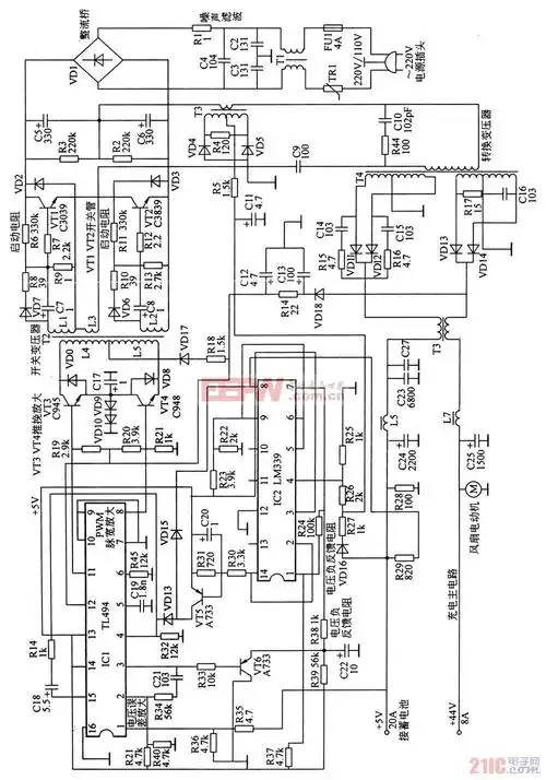 电动自行车佳腾充电器电路图二