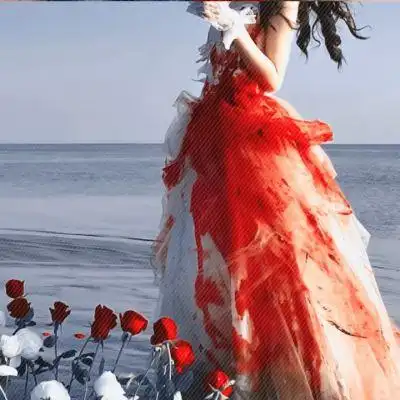 女生头像真人红玫瑰