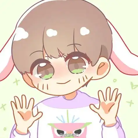 王源卡通头像粉毛 - 可爱情侣头像 - 艾伊特头像站 - www.aieat.com