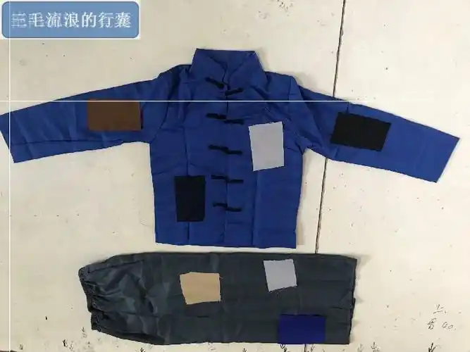 破烂抖音难民布丁用品褂子上衣古代补丁装做民族服装