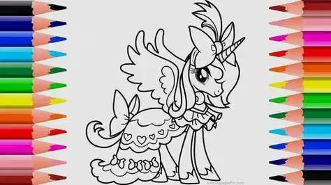 美人鱼小马宝莉简笔画