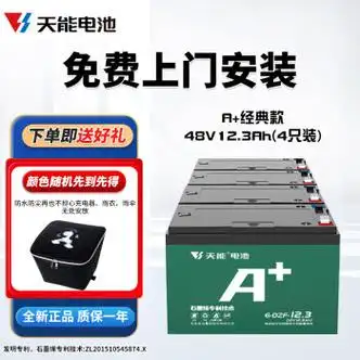 天能电动车铅酸电池电瓶车石墨烯电池电瓶适用雅迪九号台铃小牛原装