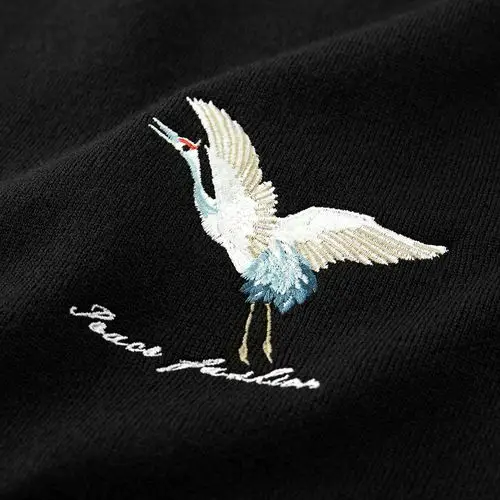 太平鸟 男式针织衫 太平鸟男装2018年秋冬新品男士青年圆领时尚刺绣套