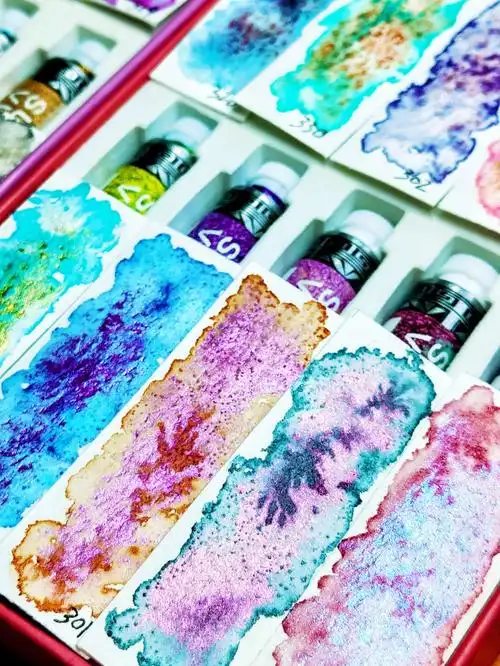 新水彩颜料试色来做个色卡