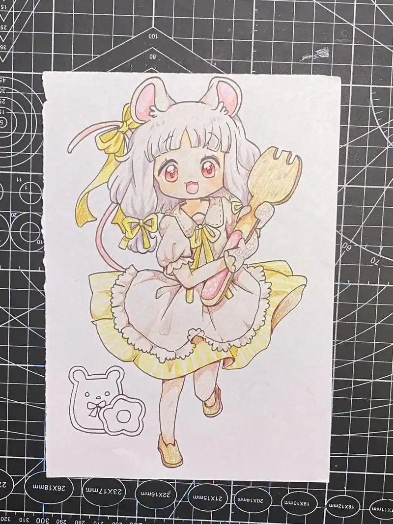 儿童画·q版动漫人物 🌈今日绘画主题:可爱的动漫小女生～