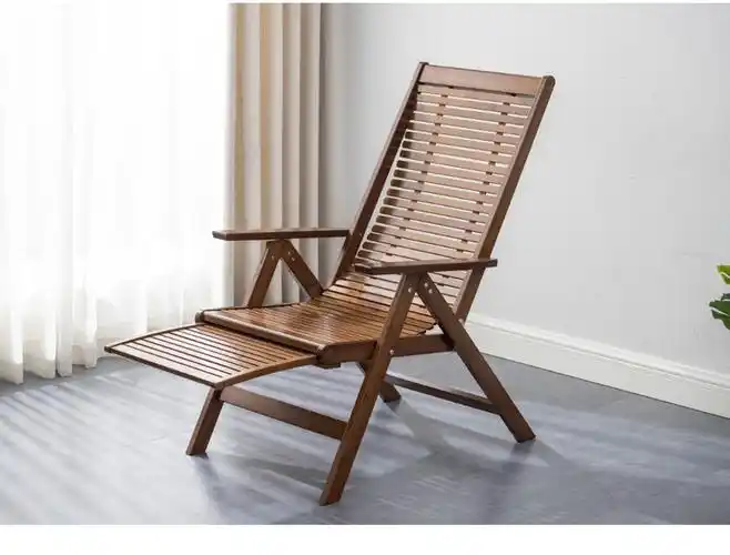 楠竹躺椅折叠椅休闲椅子木质现代简约办公室时尚午休加宽躺椅竹椅