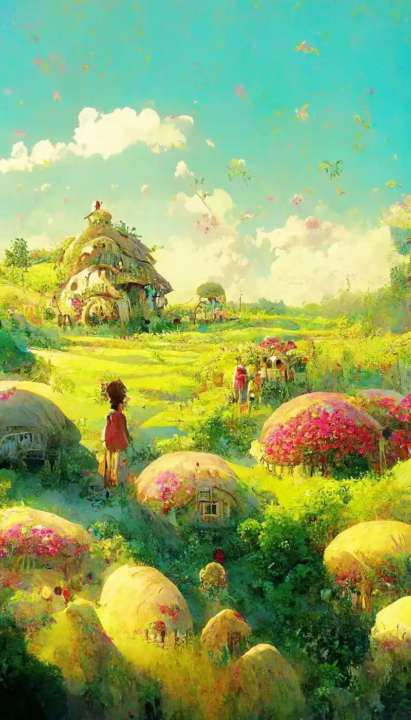 宫崎骏?不,这里是阿丽埃蒂场景#ai绘画 #唯美意 - 抖音