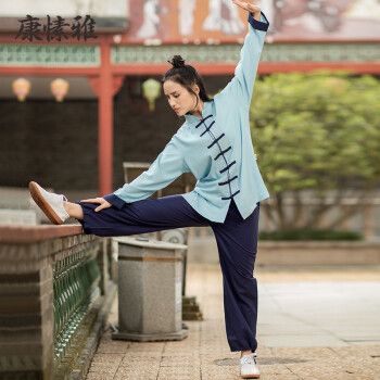 服套装女棉麻太极拳秋冬新款长袖宽松练功服表演服飘逸中国风武术服