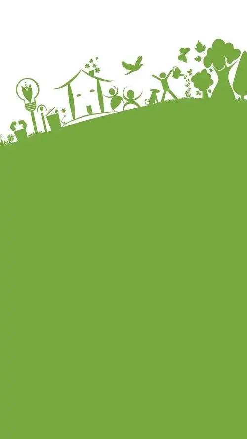 绿色小清新简约踏青psd分层h5背景素材