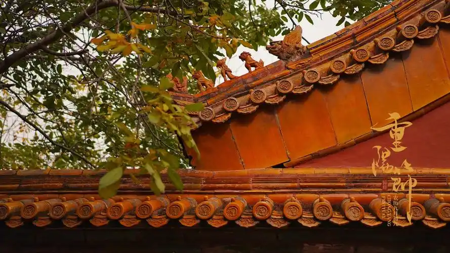 重阳节中式古宅风光高清桌面壁纸