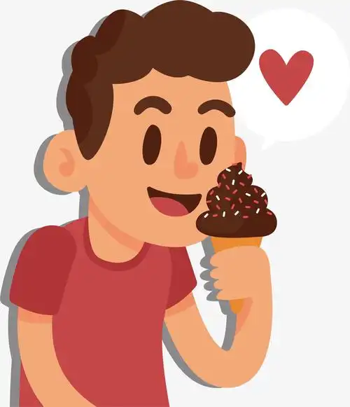 夏季吃雪糕男孩设计