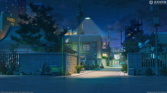 日本城市街道风景桌面壁纸-日本动漫街道风景动态壁纸 - 未来mac下载