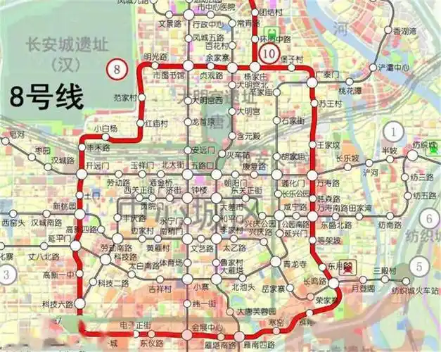西安地铁8号线路线图