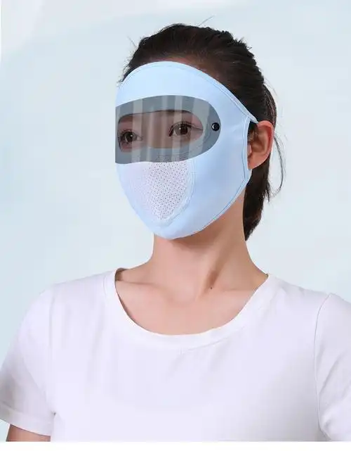 杉沓防晒面罩女夏季薄款透气全脸面罩户外骑行面罩护脸夏天遮阳冰丝