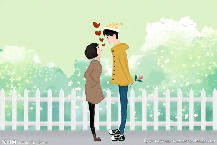 开心的小两口图片