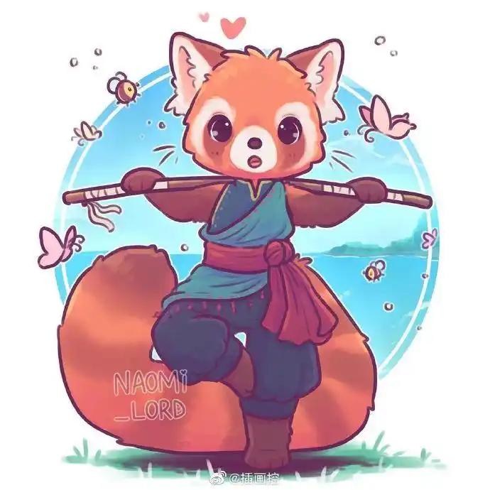 一组超可爱的动物拟人插画分享!