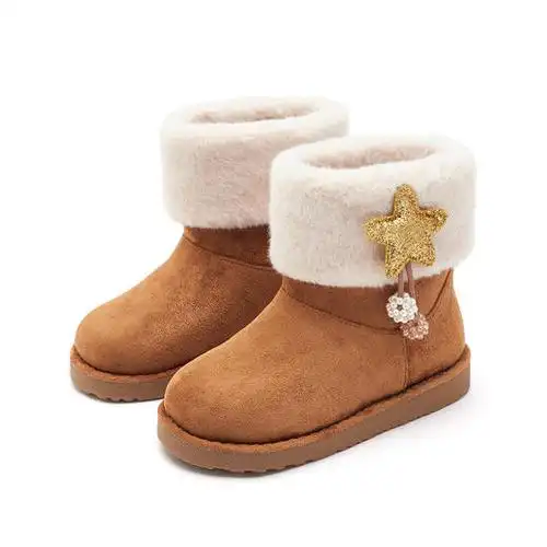 2020冬款新款防滑保暖加绒加厚断码清仓女童雪地靴儿童靴子