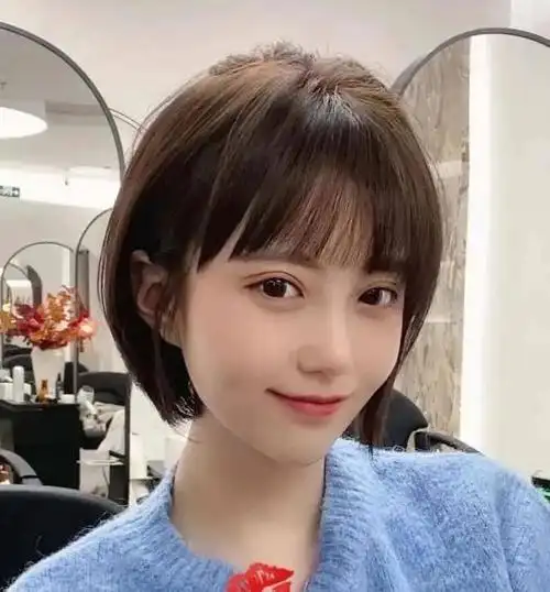 免打理波波头图片懒人最爱的短发显气质又瘦脸