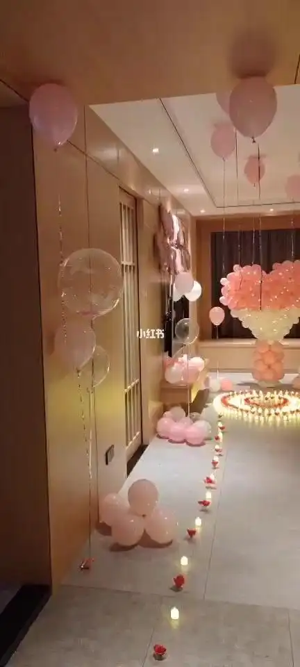 汕头揭阳潮州生日惊喜布置房间气球布置