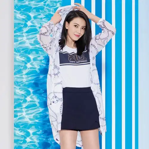 【唯品会】 斐乐fila斐乐 高圆圆同款女外套运动休闲梭织连帽防晒上衣