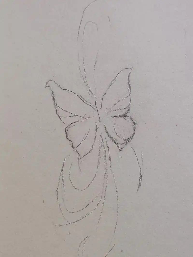 教你画蝴蝶#天官赐福#手绘临摹 承载了太多期许的目光怎能轻 - 抖音