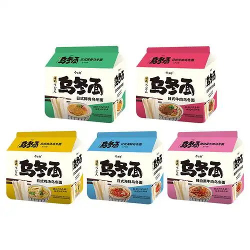今麦郎日式乌冬面5连包700g 带酱料包辣牛肉猪骨鸡汤面速食方便面