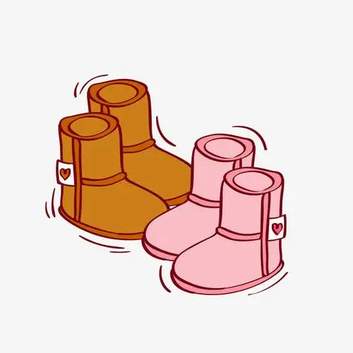 卡通可爱雪地靴免抠图