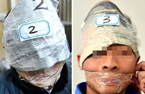 广东警防串通 胶带封嫌犯嘴