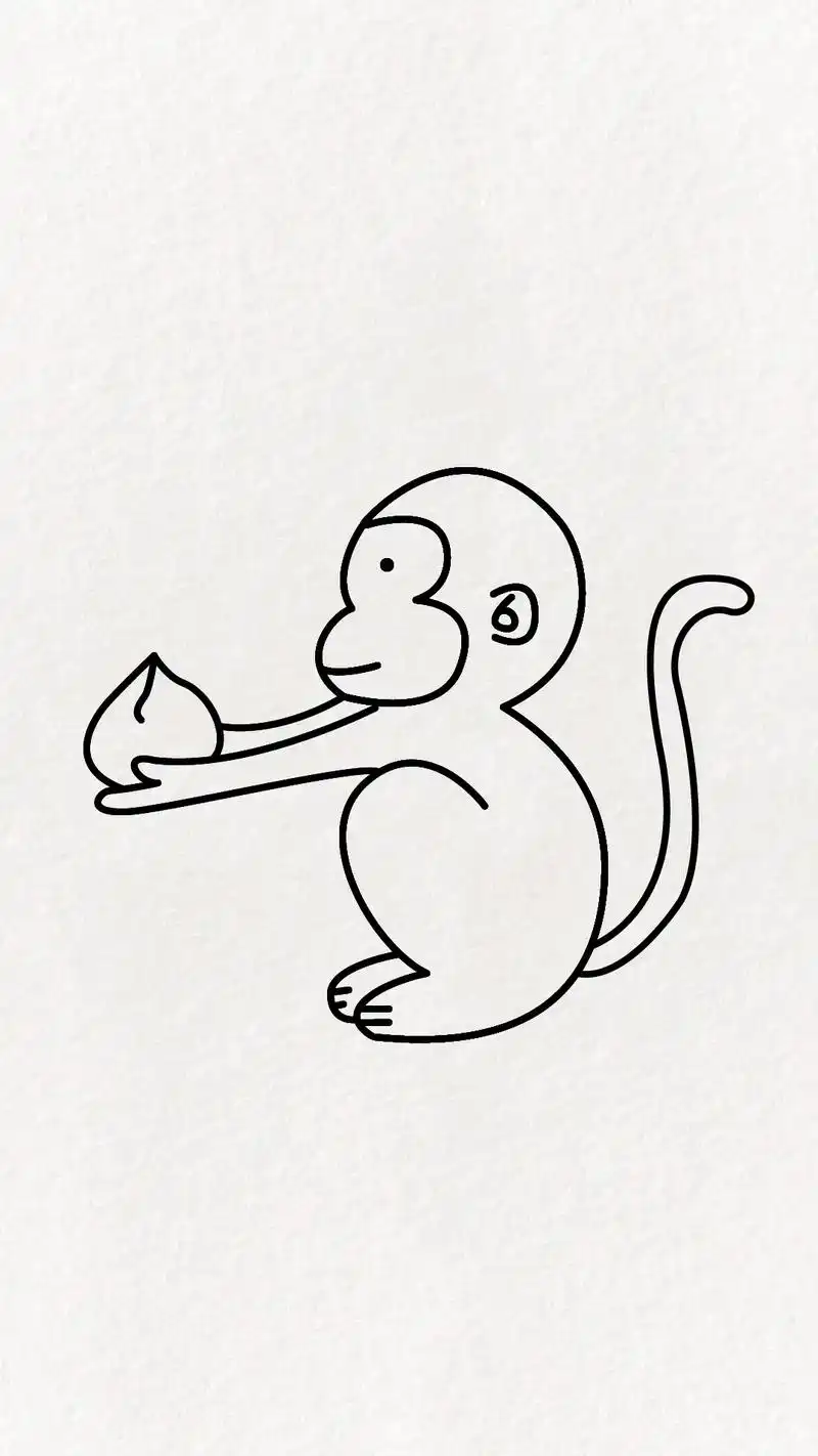 教你用数字3画一个猴哥,非常简单哦#简笔画 #零基础学画画  - 抖音