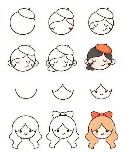 简笔画人物少女 简笔画人物少女 可爱