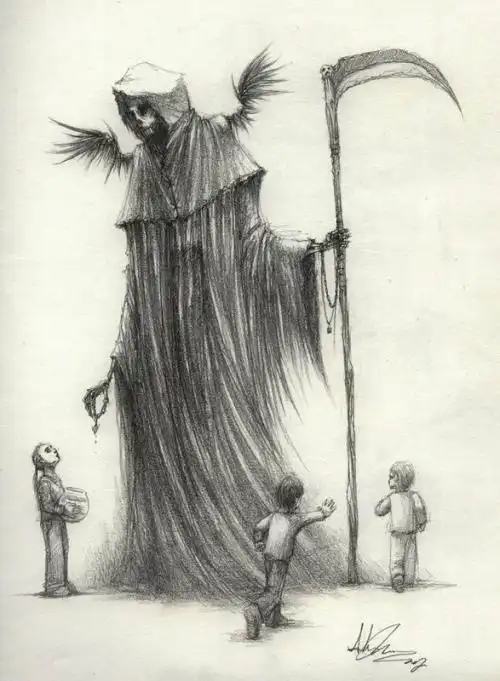 死神素描简笔画大图