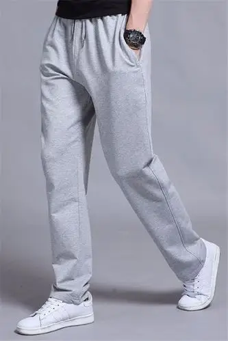 男士运动裤男款式春秋宽松休闲直筒长裤加肥大码卫裤胖子跑步加绒