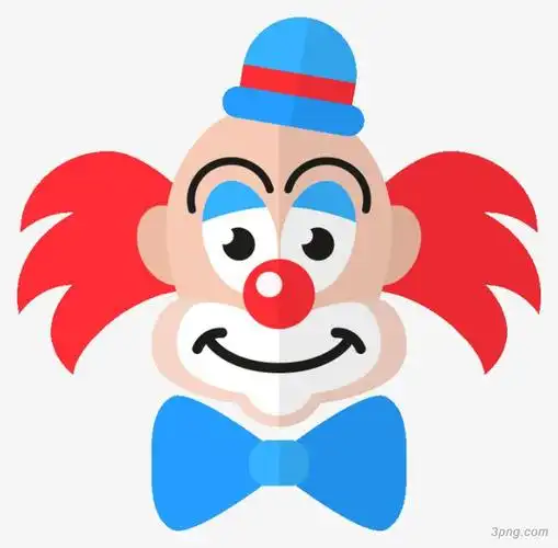 卡通小丑png素材透明免抠图片-其他元素