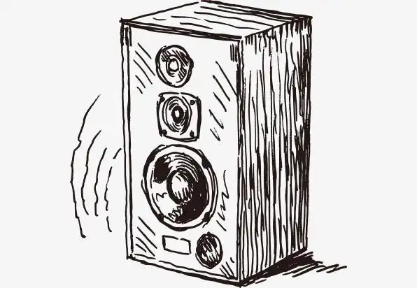 矢量素描音响